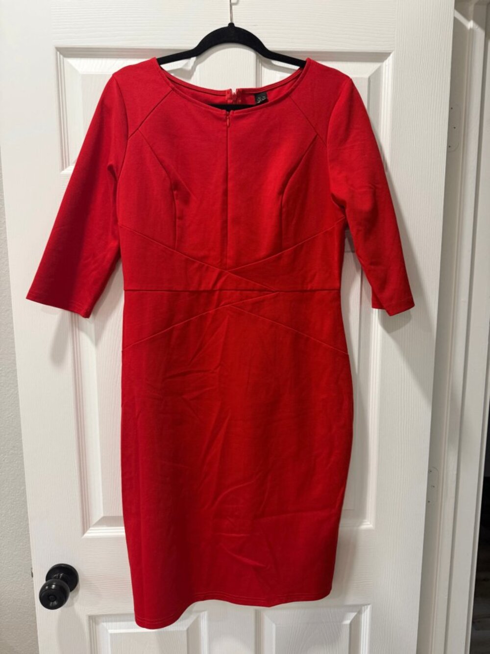 Red Dress with 3/4 Sleeves